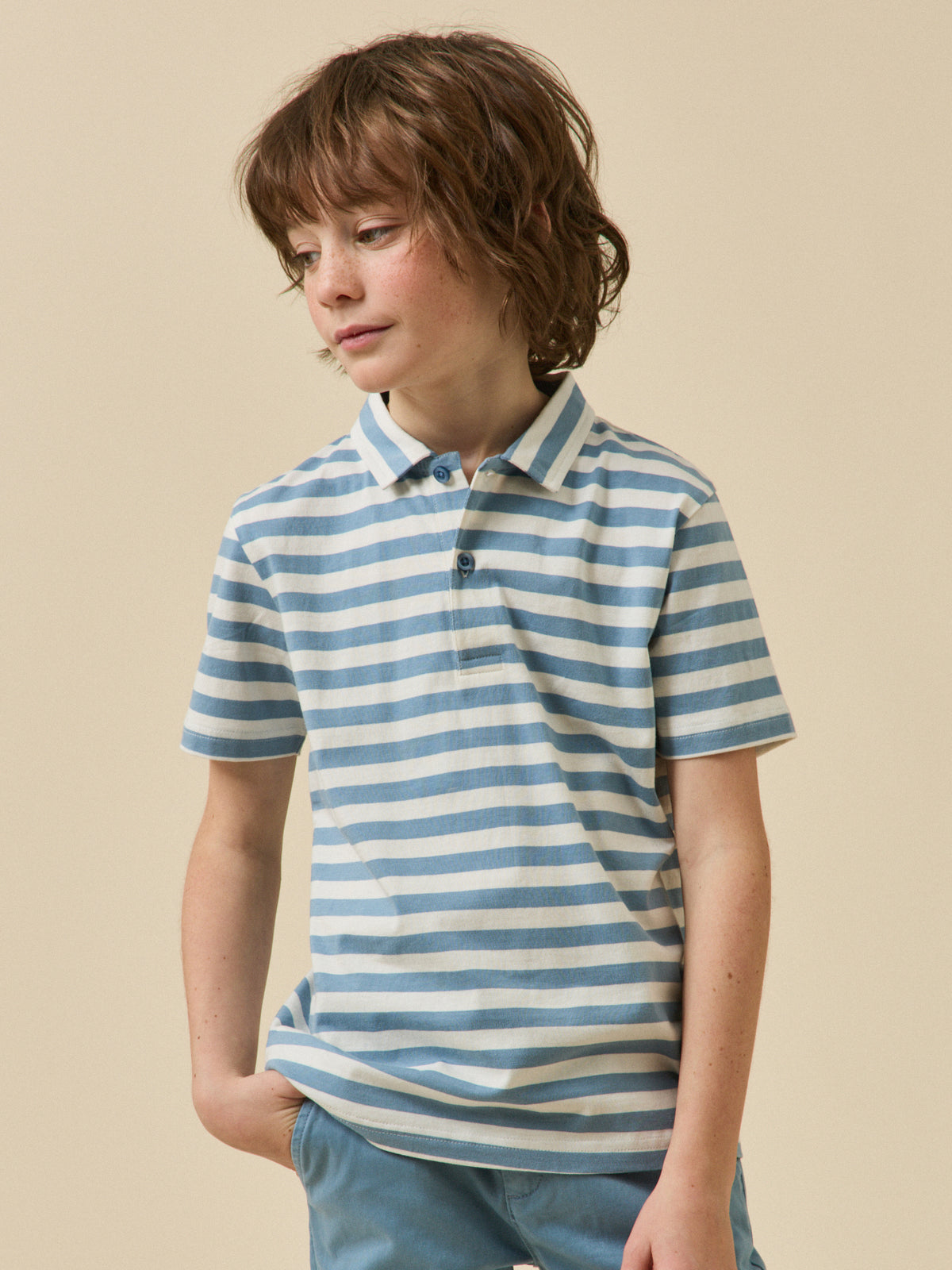 Polo rayé Garçon - Coton biologique