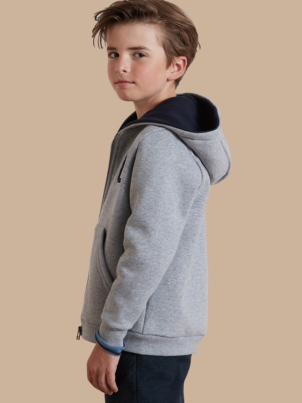 Sweat zippé à capuche Garçon
