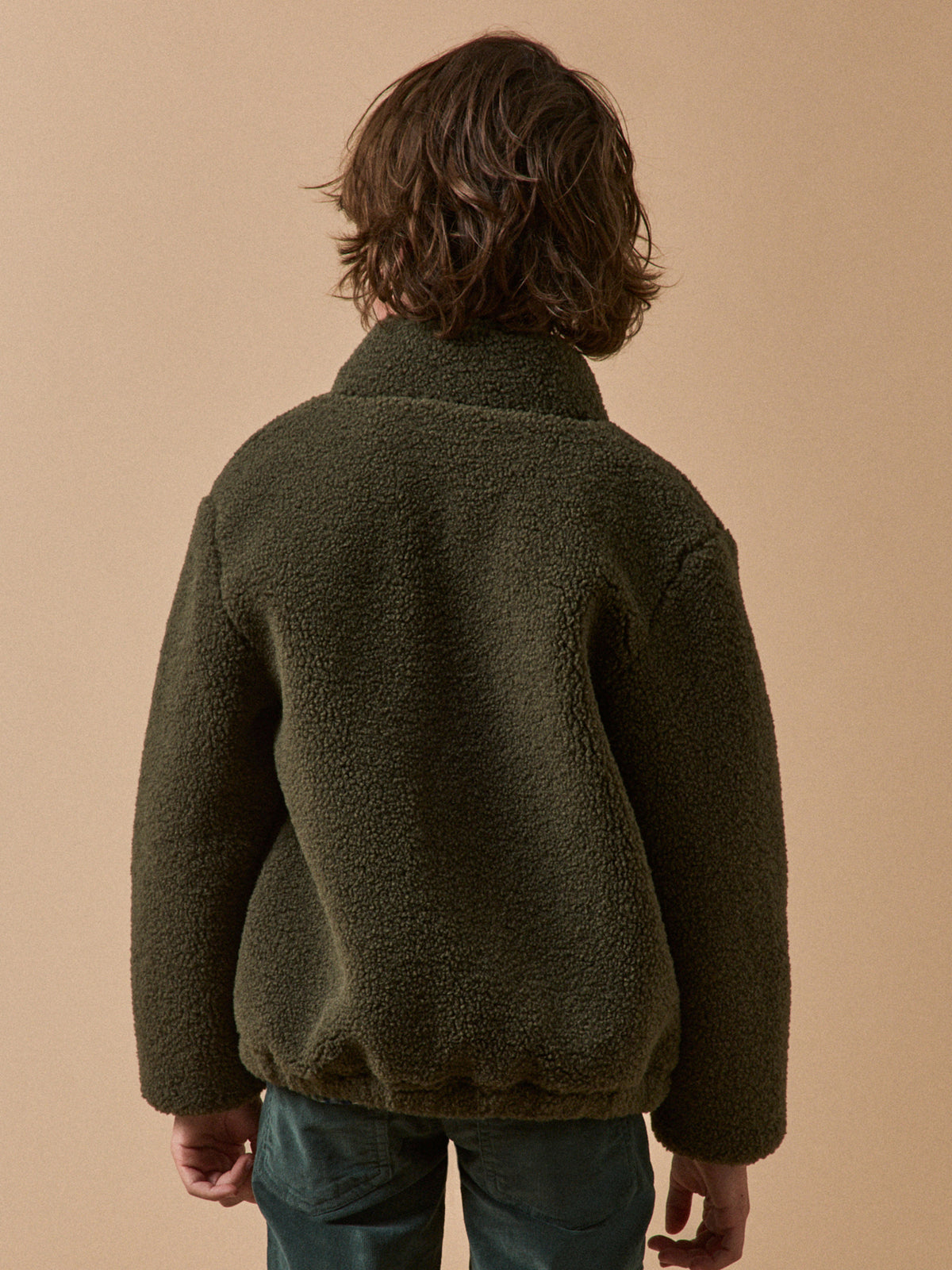 Cardigan zippé en sherpa Garçon