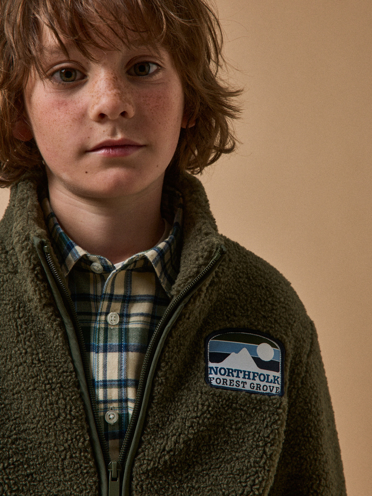 Cardigan zippé en sherpa Garçon