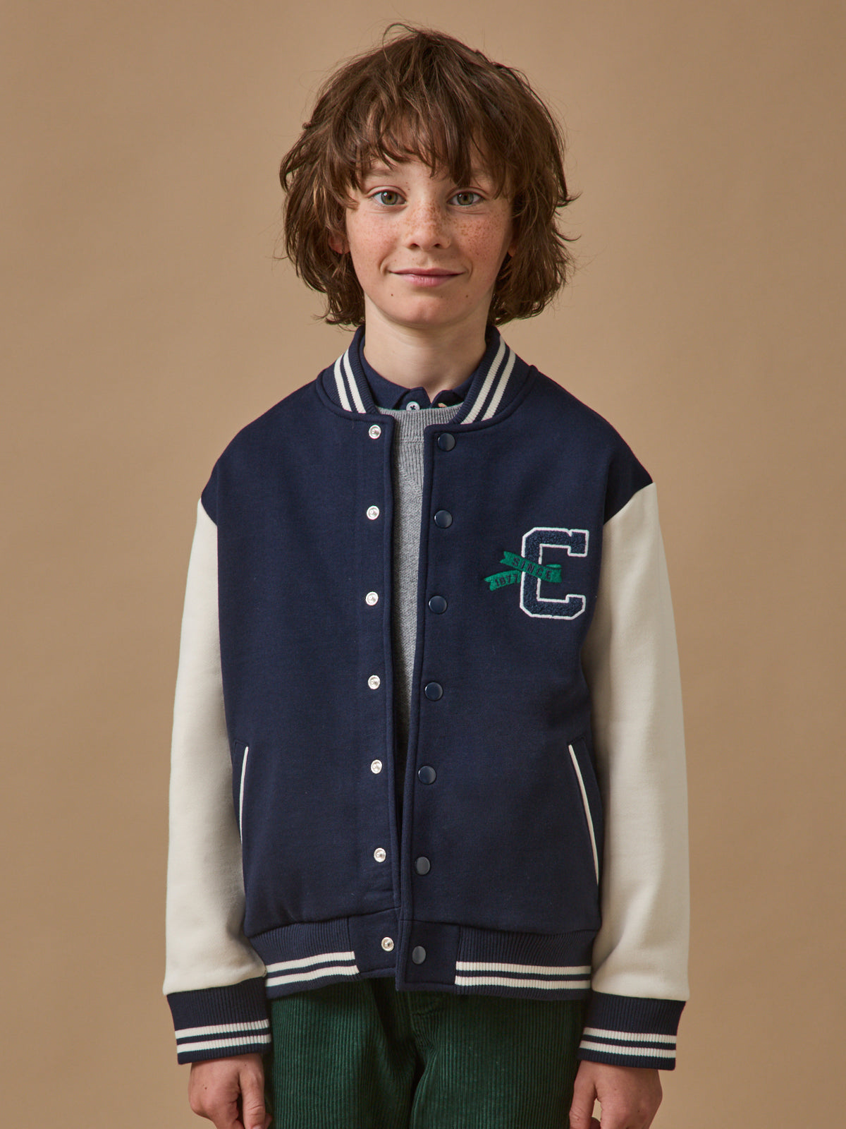 Blouson teddy brodé Garçon