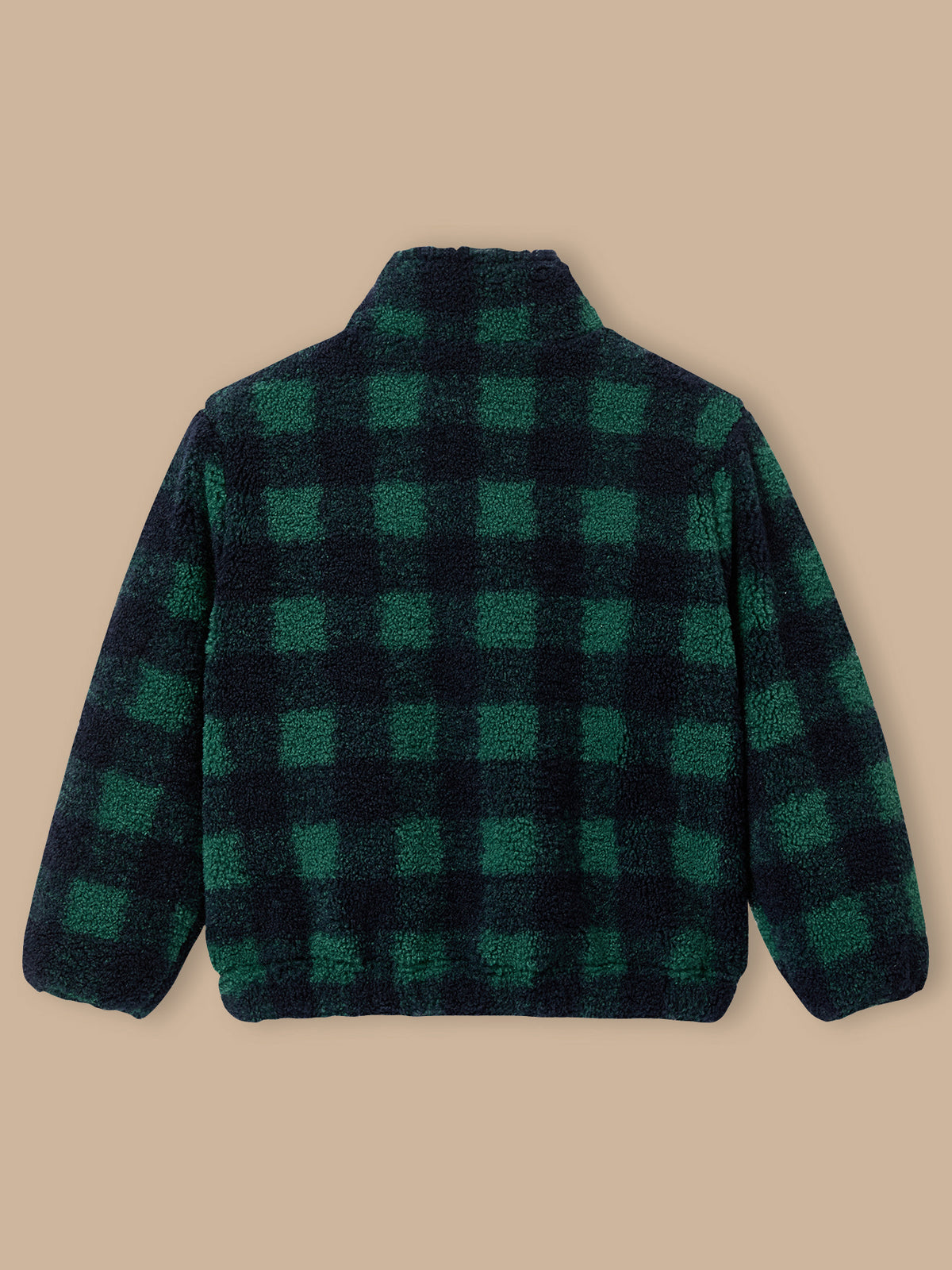 Veste sherpa à carreaux Garçon