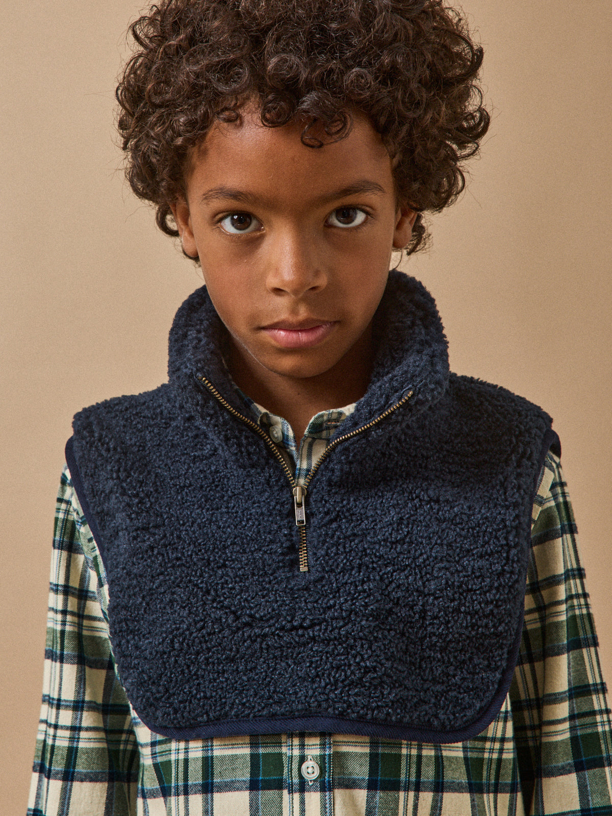 Faux col en sherpa garçon
