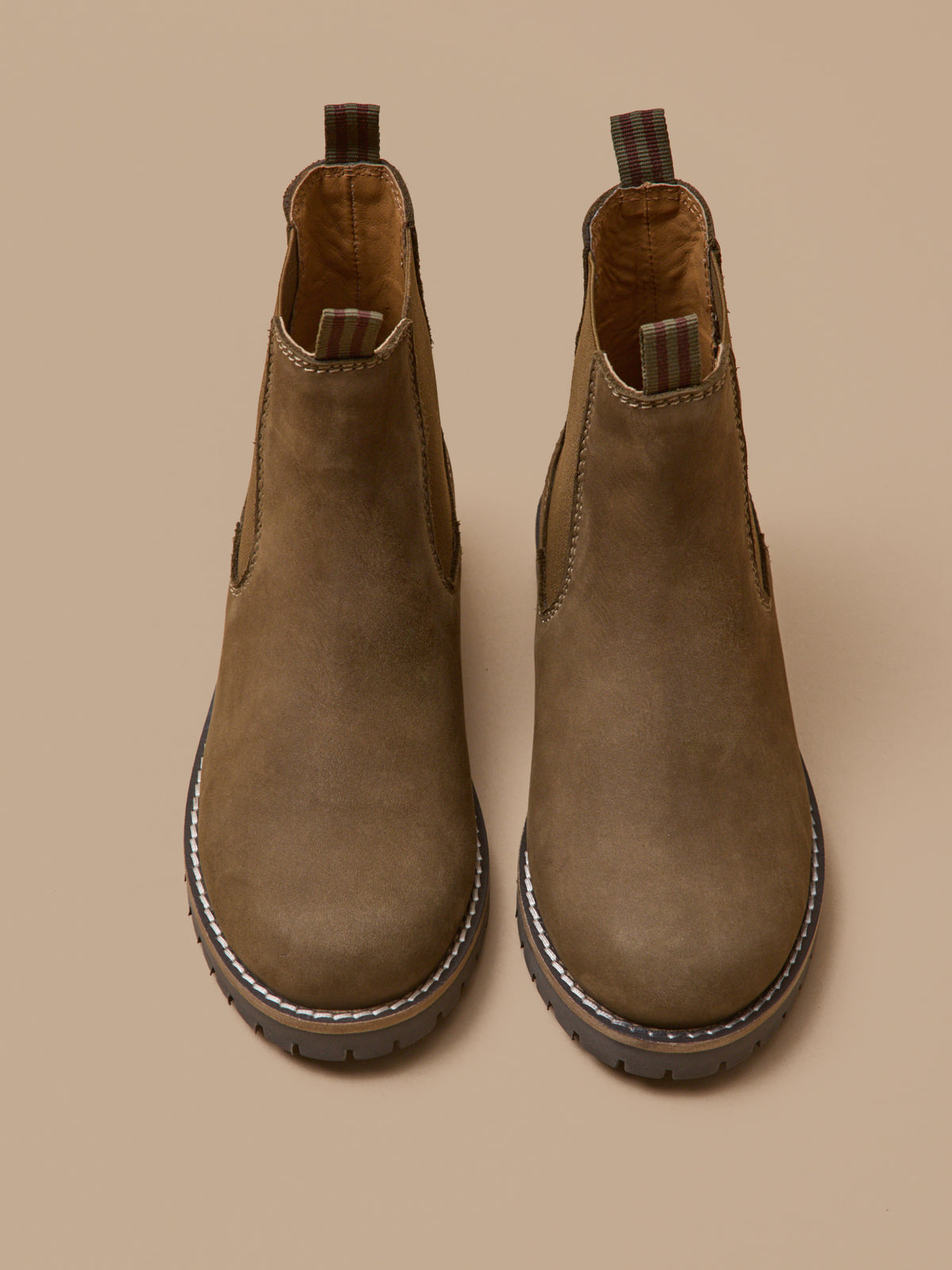 Boots chelsea cuir nubuck garçon