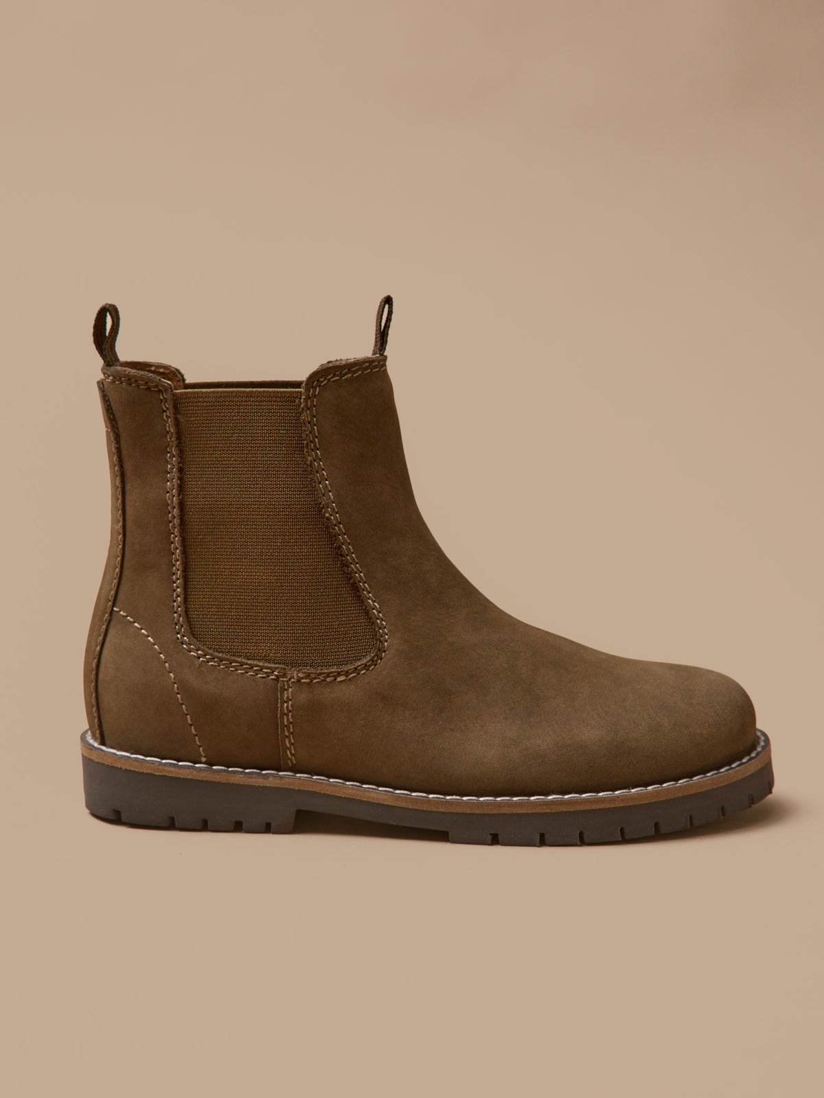 Boots chelsea cuir nubuck garçon