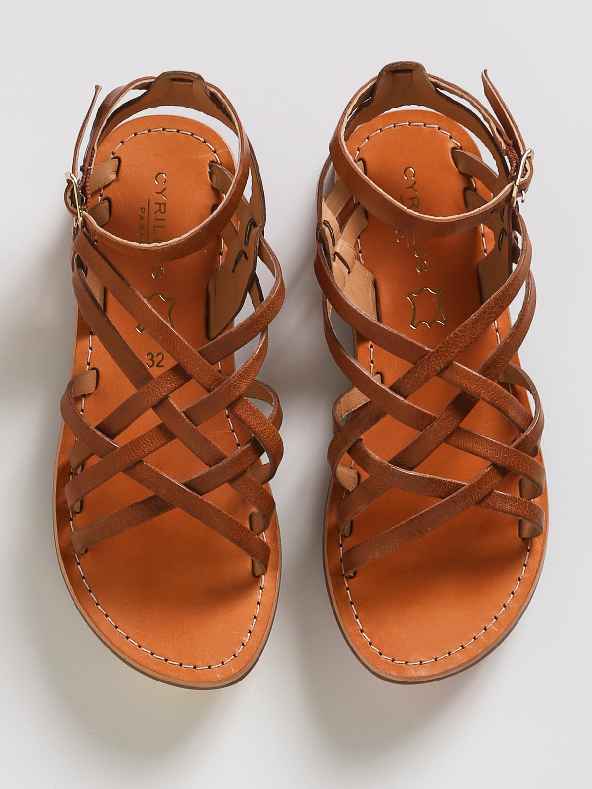 Sandales multi-brides Fille en cuir